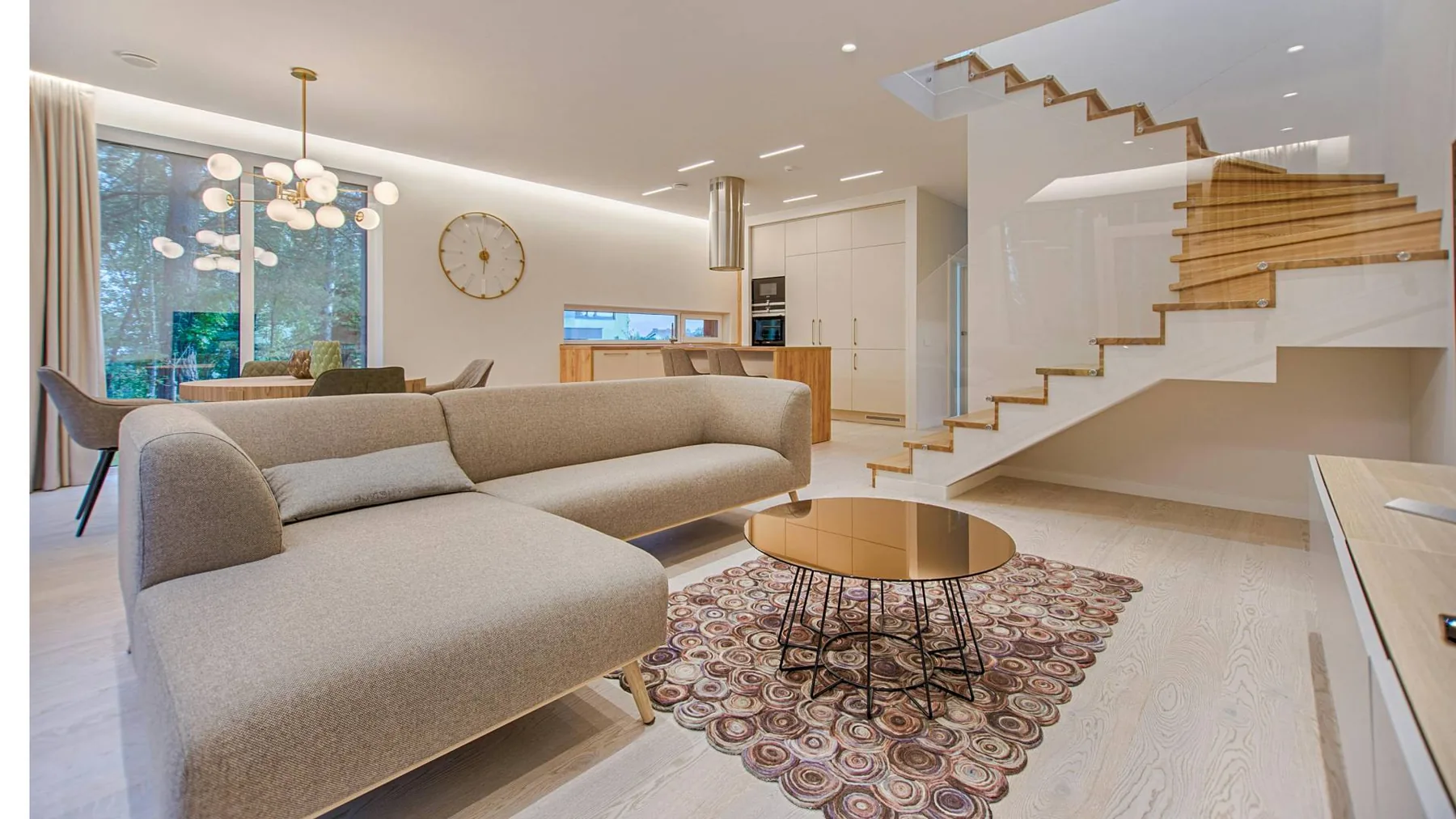 Contemporary open-plan living space
